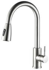 Смеситель Haiba д/кухни HB73304-2 вытяжной, нерж