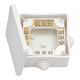 Коробка распр для о/п 78*78*42 с клемм. 4 ввода