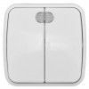 Выключатель ОУ 2кл. 10А, белый с индикатором