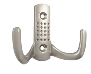 Крючок мебельный 2-х рожковый 212B Перфорация (сатин)