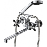 Смеситель АММОRЕ д/ванны A4683-1, излив 300мм, чёрный/хром