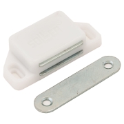 Магнитная Защелка мебельная усиленная 60х15 (белый)
