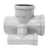 Тройник 40х40мм 90* для внутренней канализации (цвет: серый)