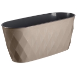Горшок Laurel 5л 354х152х150мм Бежевый с дренажной вставкой