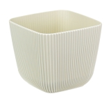 Кашпо Пиканто 1,8л 150x150x130мм белый ротанг с поддоном 