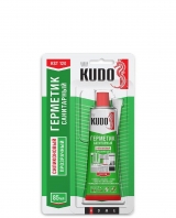 Герметик KUDO KST-120 силиконовый санитарный бесцветный 85 мл (1уп 24шт)