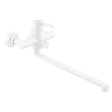 Смеситель GOTA ROCIO д/ванны 016095-GOTA Black&White белый одноручный S-излив, хром L-300***