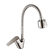 Смеситель Rossinka д/кухни S35-26 гибкий излив, хром