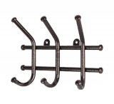 Вешалка металл 3 крючка 24,5х8х16,5 см "Норма-3" медный антик ВН 64 М