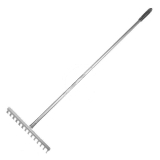 Грабли 14-ти зубые витые рельсовая сталь с металлическим черенком