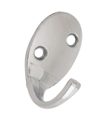 Крючок мебельный 1-рожковый KL-55 (хром матов)