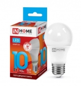 Лампа светодиодная шар А60 Е27 10W 3000К (in Home)*