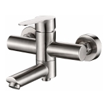 Смеситель Haiba д/ванны HB60801 с корот.изливом в корп, Нерж