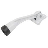 Фиксатор дверной АЛЛЮР КН-130 WW белый "козья ножка" 