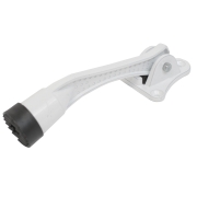 Фиксатор дверной АЛЛЮР КН-130 WW белый "козья ножка" 