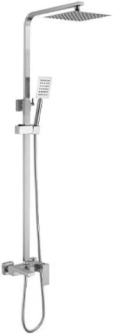 Душевая система Vadoom 824803V со смесит. и тропич.душем, цинк/хром 