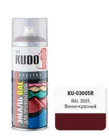 КУДО Эмаль для металлочерепицы RAL 3005 винно-красный полуматовая  (0,52л) (1кор 6 шт)