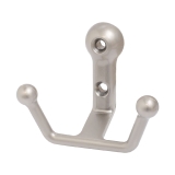 Крючок мебельный 2-х рожковый 308 SN StahlBuro (сатин/мат никель)