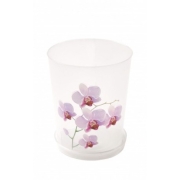 Горшок для орхидеи 0,7л прозрачный с поддоном