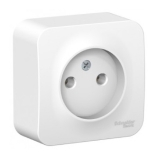 Розетка ОУ одинарная б/з, белый Systeme Electric BLANCA