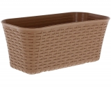 Балконный ящик  400мм РОТАНГ бежевый ротанг (уп.10)