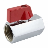 Кран латунный хром для сантехнических приборов МИНИ ВН-ВН 1/2" 