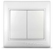 Выключатель СУ 2кл. 10А, белый