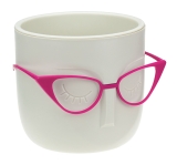 Кашпо МАРИ 0,65л D115мм со вставкой Белый ротанг