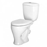 Унитаз-компакт Воротынский белый, с арматурой и сиденьем, косой выпуск Santeri