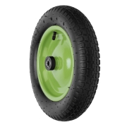 Колесо пневматическое 340/90/16 мм с подшипником (черно-зеленое)