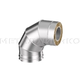 Колено Сэндвича-И 90×200×115; Оц 0.50+AISI 430 0.80 (КОНДЕНСАТ)