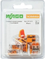 Клемма  соединительная  2x0.08-4мм (6шт) WAGO