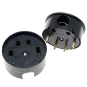Штепс. разъем РШ/ВШ ОУ 32А 380В для электропл (4 кон, латунь, черн, карб, зем)
