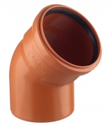 Отвод 110 мм  45* для наружней канализации (цвет: рыжий)