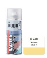 КУДО KU-A107 Эмаль быстросохнущая акриловая пастельная желтая матовая (0,52л)