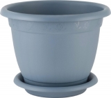 Горшок Aphrodite 2,9л d210мм Серый с поддоном №4 (уп.40)
