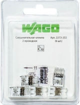 Клемма 2-проводная компактная 0.5-2.5мм.кв (6шт)  WAGO