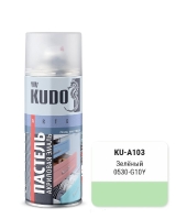 КУДО KU-A103 Эмаль быстросохнущая акриловая пастельная зеленая матовая (0,52л)