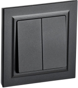 Выключатель СУ 2кл. 10А, черный