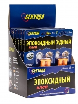 Эпоксидный клей СЕКУНДА "3 минуты" щприц на блистере 3+3 мл (шоу бокс - 12 шт)