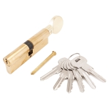 Цилиндровый механизм АЛЛЮР A.G 100-6K ВP латунь вертушка