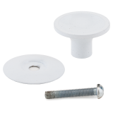 Ручка-кнопка мебельная  РКК-05 (белый)