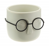 Кашпо СТИВ 0,65л D115мм со вставкой Белый ротанг