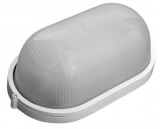 Св-к влагозащ.овал Банник 60W Е27 210x104x77 алюм. стекло 130°С бел. 