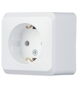 Розетка ОУ одинарная с/з, белый