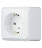 Розетка ОУ одинарная с/з, белый