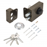 Замок накладной СТАНДАРТ 3Н1-3-С (цв. бронза)