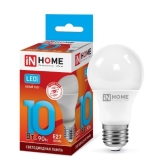 Лампа светодиодная шар А60 Е27 10W 3000К (in Home)*