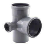 Крестовина ПП 110х110х50 (87°) 2-х пл.ПРАВАЯ ( цвет: серый)