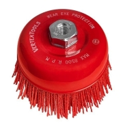 Щетка нейлоновая для УШМ "чашка" 100мм, гайка М14 